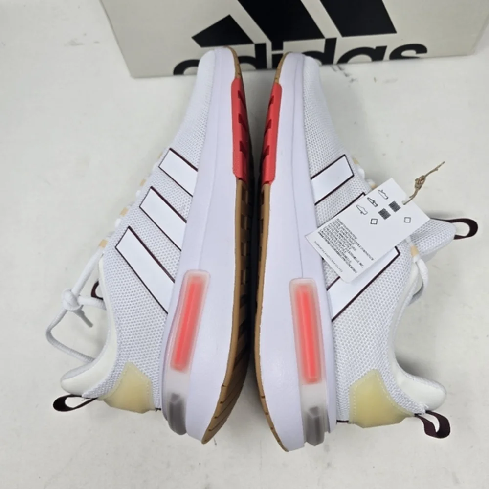adidas Racer TR23 Running Shoes Cloudfoam Cloud White Red Women's Size 10 IG7344